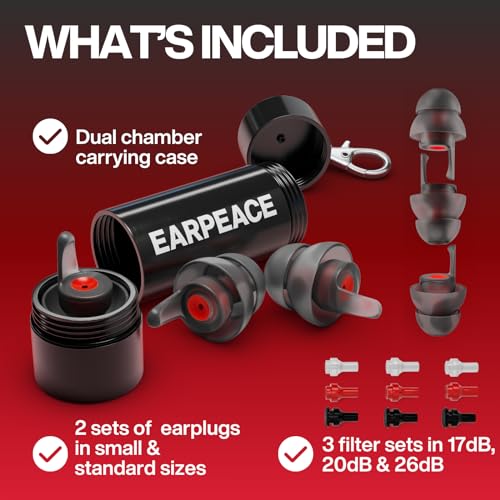 EARPEACE Moto - Motorcycle Ear Plugs Wind Noise Protection - Reus...