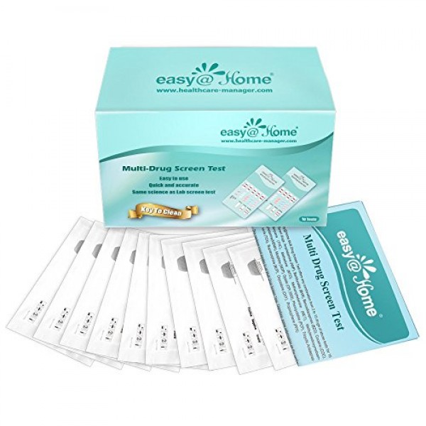 10 Pack Easy@Home 4 Panel Instant Drug Test Kits - Testing Mariju...