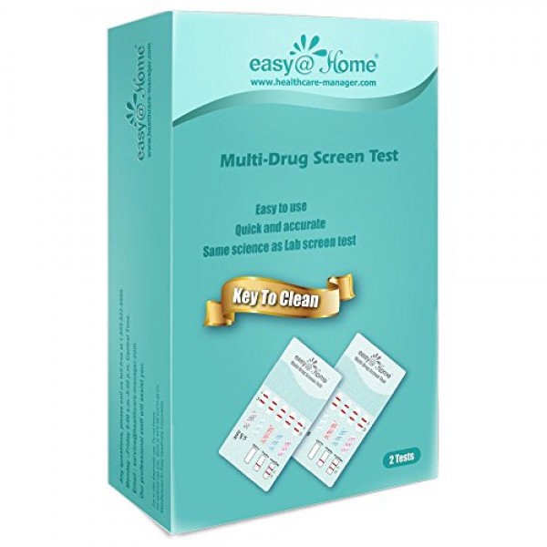 2 Pack Easy@Home 12 Panel Instant Drug Test Kits Including BUP, S...