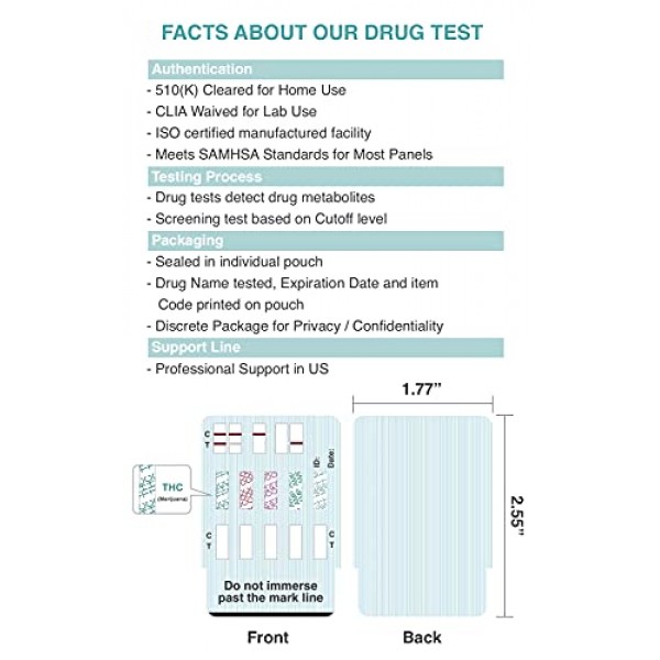 5 Pack Easy@Home 10 Panel Instant Test Kits including BUP - #EDOA...