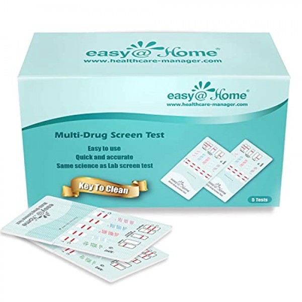 5 Pack Easy@Home 5 Panel Instant Drug Test Kits - Test Marijuana ...