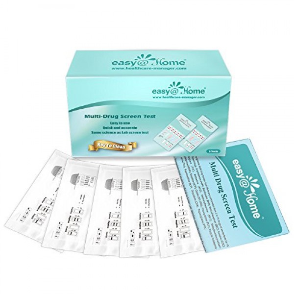 5 Pack Easy@Home 5 Panel Instant Drug Test Kits - Test Marijuana ...