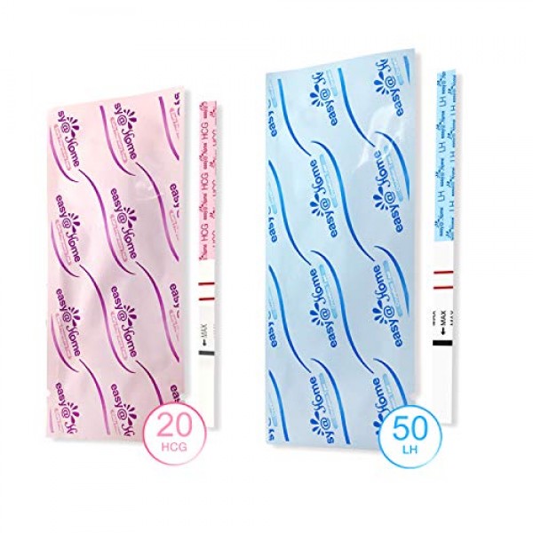 Easy@Home 50 Ovulation Test Strips and 20 Pregnancy Test Strips C...