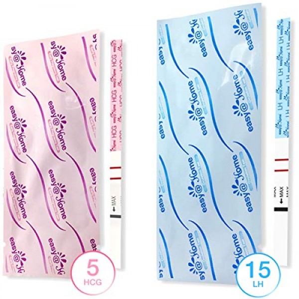Easy@Home Ovulation Test Kit, 15 Ovulation and 5 Pregnancy Combo ...