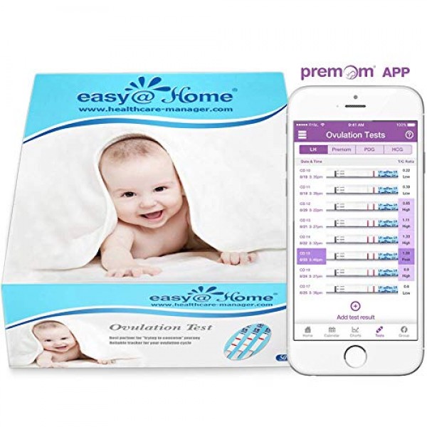 Easy@Home Ovulation Test Strips 50-Pack, FSA Eligible Ovulation...