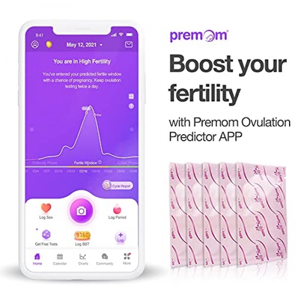 Easy@Home Pregnancy Test Strips Kit, Powered by Premom Ovulation ...