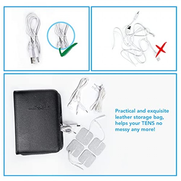 Easy@Home Rechargeable TENS Unit Professional Grade Electronic Pu...