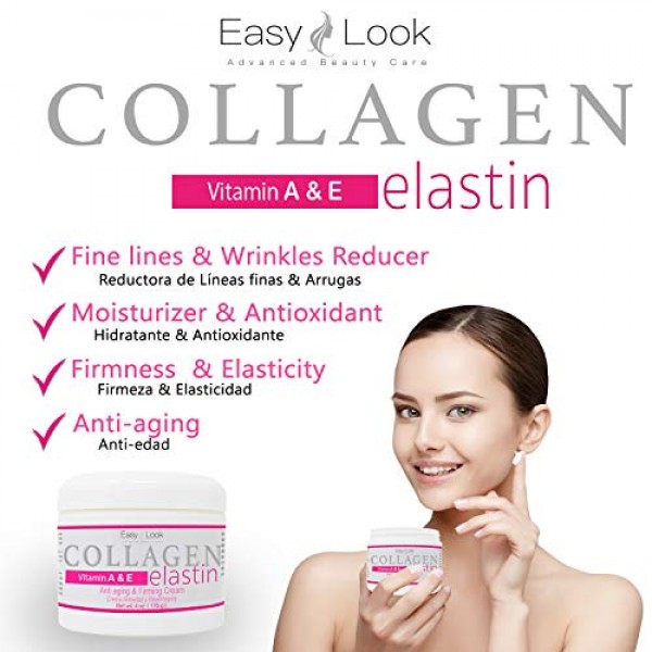 Collagen Elastin Cream Vitamins A & E Anti aging and Firming Crea...