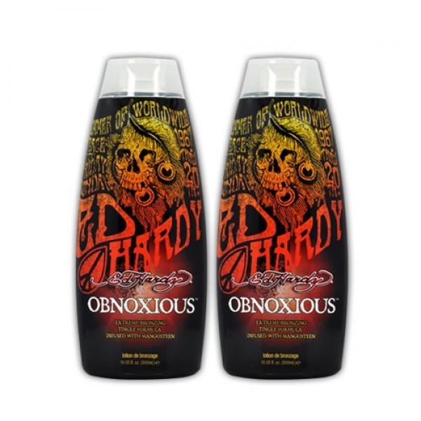 Lot 2 Ed Hardy Obnoxious Indoor Tanning Lotion Accelerator Bronze...