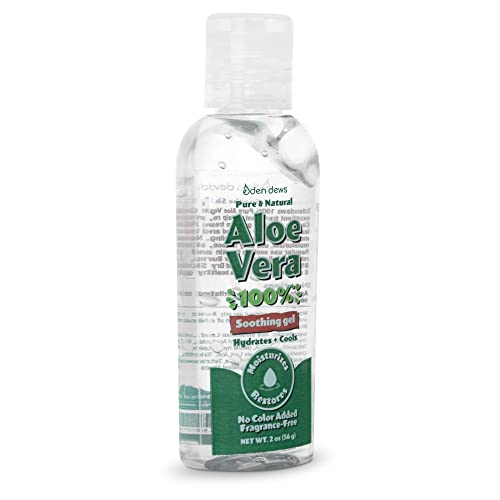 Eden Dews Travel-Size Aloe Vera Gel for Dry Skin 100% Pure & Natu...