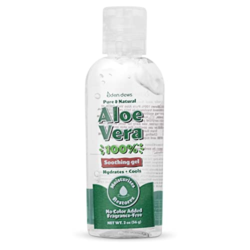 Eden Dews Travel-Size Aloe Vera Gel for Dry Skin 100% Pure & Natu...