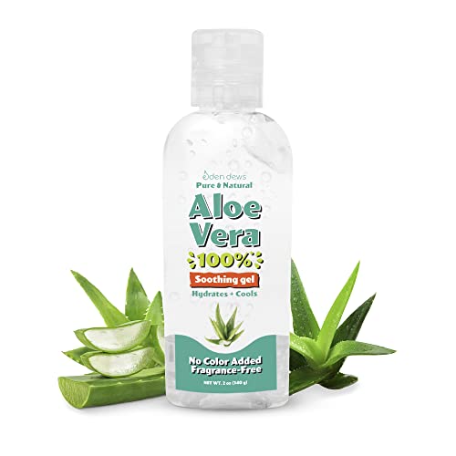 Eden Dews Travel-Size Aloe Vera Gel for Dry Skin 100% Pure & Natu...