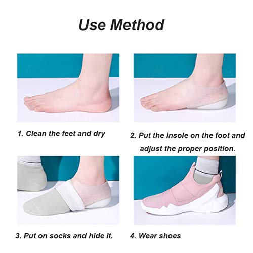 Egmystic Concealed Footbed Enhancers, Silicone Invisible Increase...
