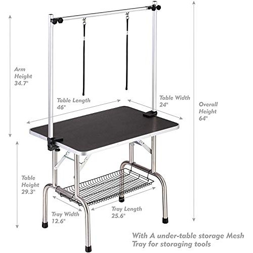 Eishi Pet Dog Stable Pet Groomings Table for Large Dogs Foldable ...