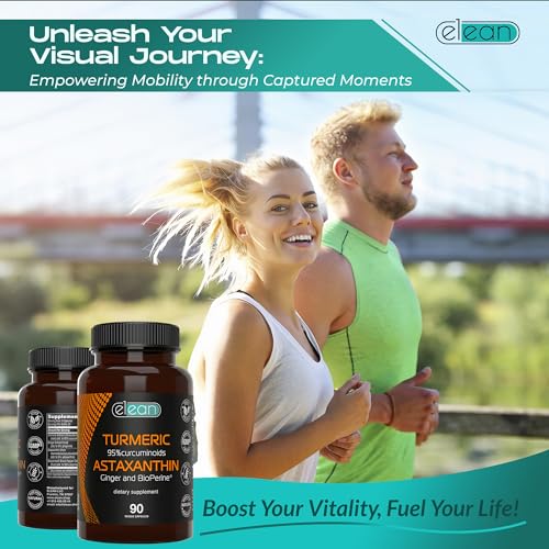 ELEAN Turmeric Supplement, Ginger, Astaxanthin, Black Pepper for ...