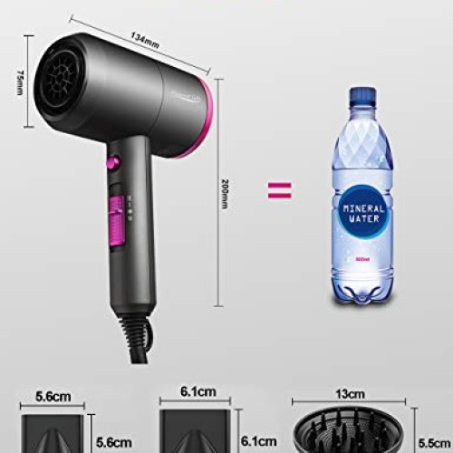 Hair Dryer Ionic, Elegant Life 1800W Professional Blow Dryer Buil...