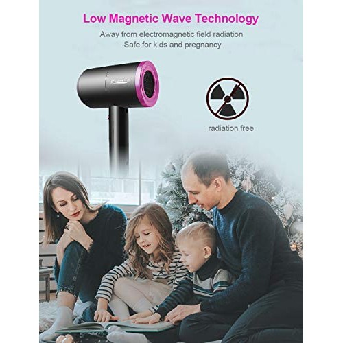 Hair Dryer Ionic, Elegant Life 1800W Professional Blow Dryer Buil...
