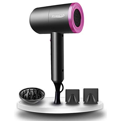Hair Dryer Ionic, Elegant Life 1800W Professional Blow Dryer Buil...