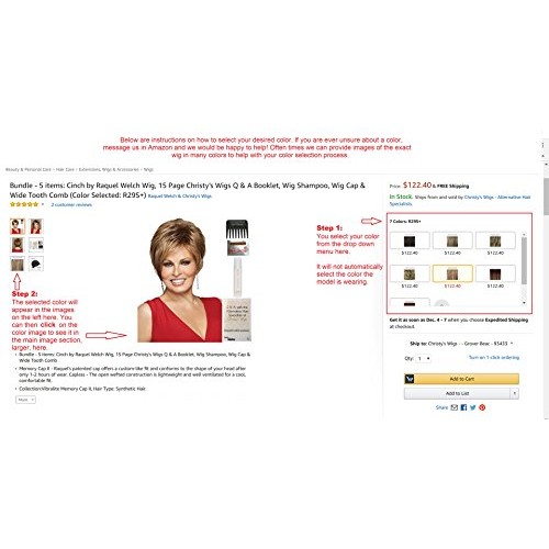 Bundle - 4 Items: Jazz Wig By Ellen WIlle, Christys Wigs Q & A B...