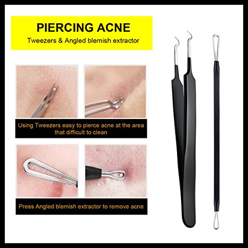 Ellesye Blackhead Remover,6 PCS Pimple Popper Tool with a Metal S...