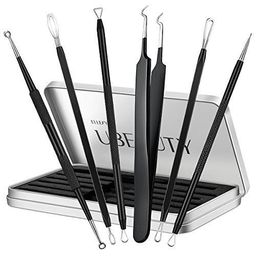 Ellesye Blackhead Remover,6 PCS Pimple Popper Tool with a Metal S...