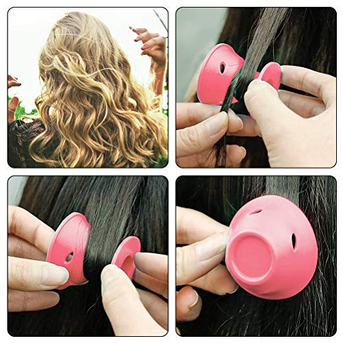 Emoly 40 Pcs Magic Silicone Hair Rollers - Include 20pcs Large Si...