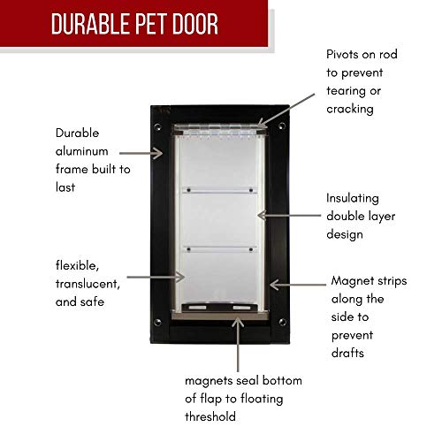 Endura Flap Single Flap Door Mount Pet Door - Small Flap 6 x 11...