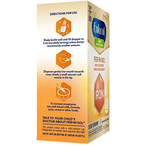 Enfamil Fer-In-Sol Iron Supplement Drops for Infants & Toddlers, ...