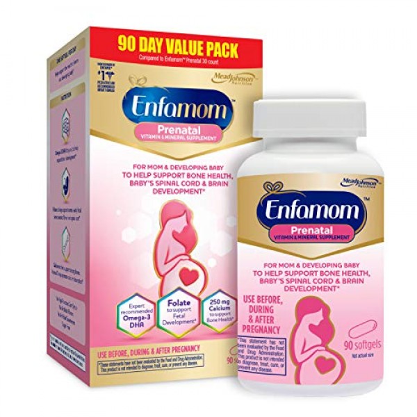 Enfamom Prenatal Vitamins, Omega-3 DHA + Folate + Calcium Supplem...
