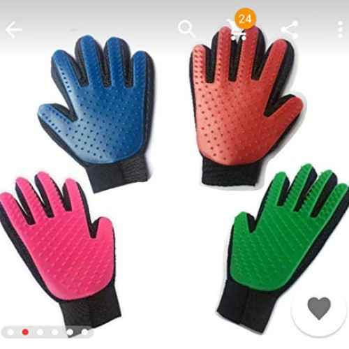 Pet Grooming Glove Silicone Brush for Hair Removal, Pet Hair Mud ...