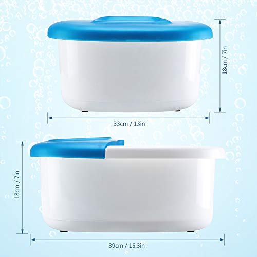 Foot Spa Bath Massager with Heat Bubbles Vibration, Heated Foot B...