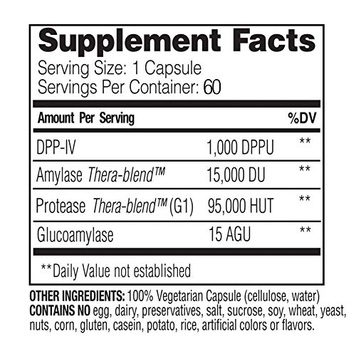Enzymedica, GlutenEase, Food Intolerance Digestive Aid, 60 Capsul...