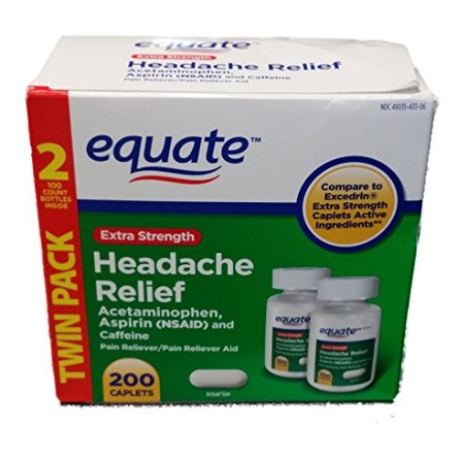 Equate Extra Strength Headache Relief, Compared to Excedrin Caple...