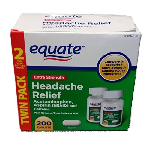 Equate Extra Strength Headache Relief, Compared to Excedrin Caple...