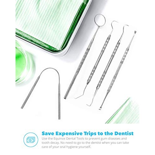 Equinox International Dental Hygiene Kit - Includes Tarter Scrape...