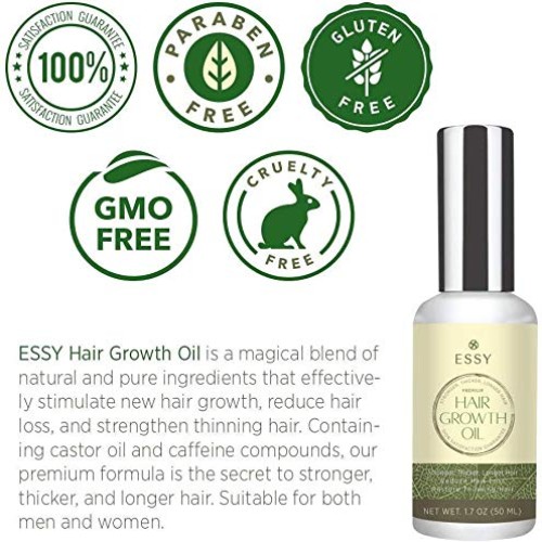 Natural Growth Hair Oil with Caffeine - Hair Growth Oil for Stron...
