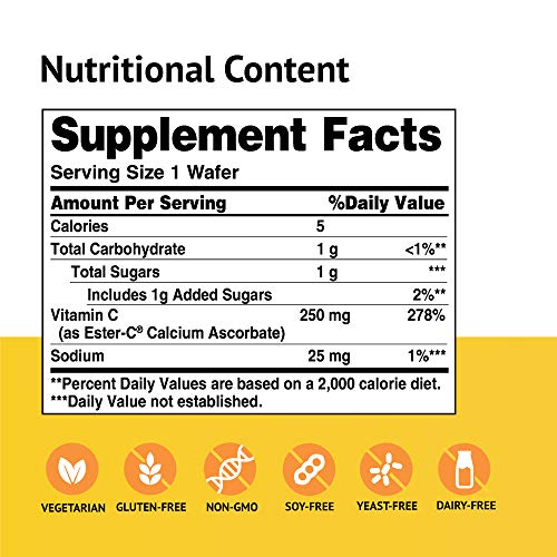 Ester-C 250 mg Chewable Wafers 125