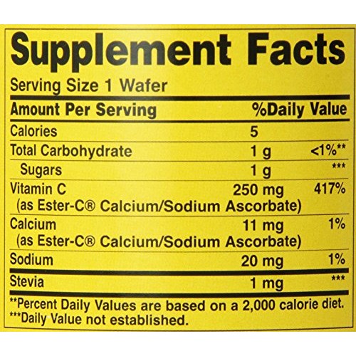 Ester-C 250 mg Chewable Wafers 125