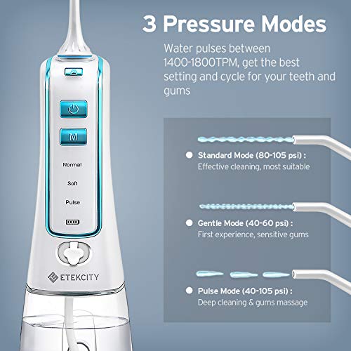 Water Flosser Cordless Dental Oral Irrigator, Water Pick/Pik Teet...