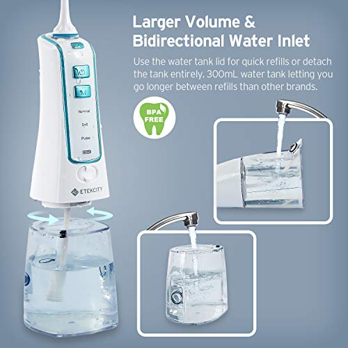 Water Flosser Cordless Dental Oral Irrigator, Water Pick/Pik Teet...