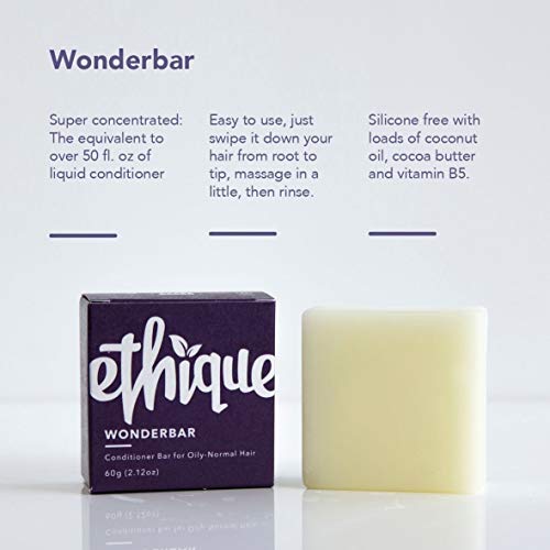 Ethique Conditioner Bar for Oily to Normal Hair, Wonderbar - Sust...