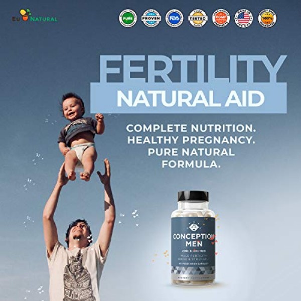 Conception Men Fertility Vitamins - Male Testosterone, Sperm Moti...