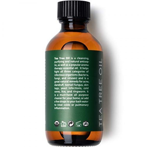 Eve Hansen Organic Tea Tree Essential Oil 2oz | 100% Melaleuca ...