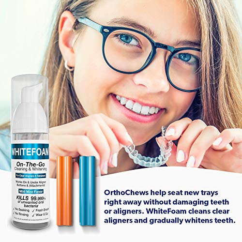 EverSmile WhiteFoam & OrthoChew Value Pack | On-the-Go Clear Reta...