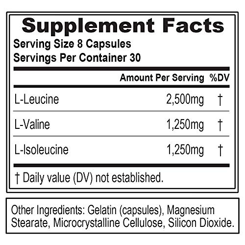 Evlution Nutrition BCAA5000, Branched Chain Amino Acids, Muscle B...