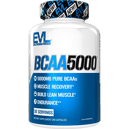 Evlution Nutrition BCAA5000, Branched Chain Amino Acids, Muscle B...