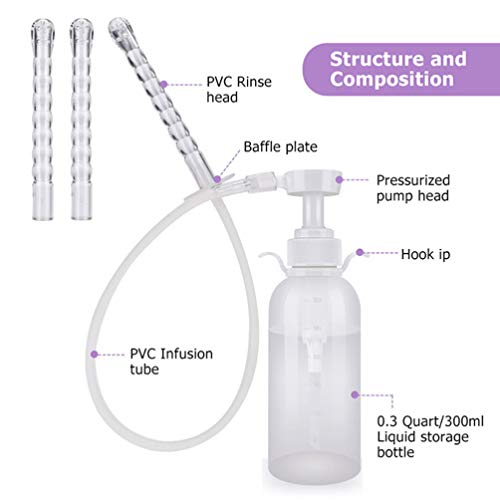 EXCEART 300ml Bidet Bottle Portable Insert Vaginal Cleaning Tool ...