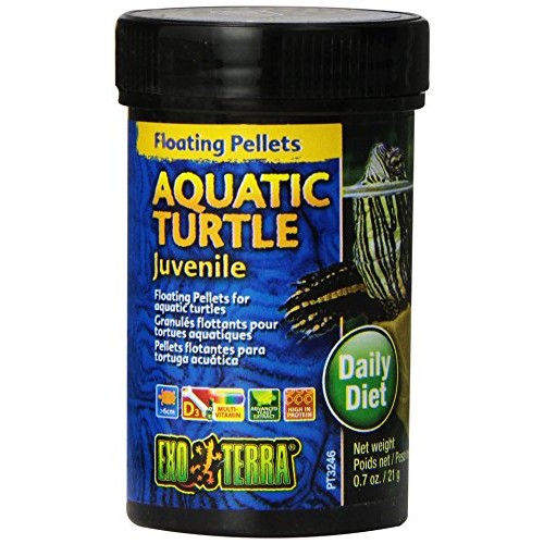 Exo Terra Juvenile Aquatic Turtle Food, Floating Pellets for Rept...