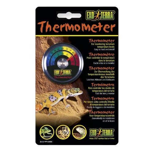 Exo Terra Thermometer for Reptile Terrarium, Celsius and Fahrenhe...