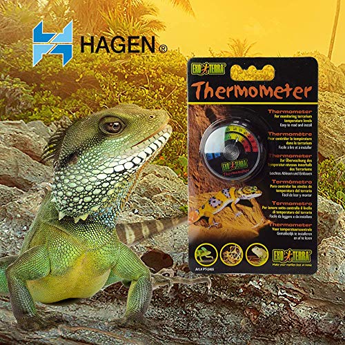 Exo Terra Thermometer for Reptile Terrarium, Celsius and Fahrenhe...